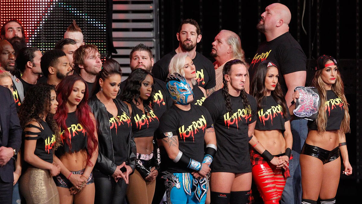 The Entire Wwe Roster Honors Wwe Hall Of Famer Rowdy Roddy Piper Photos Wwe