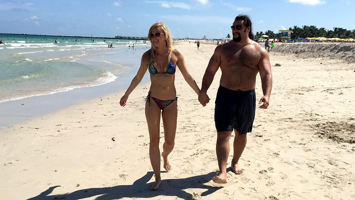 Rusev and Summer Rae seem closer than ever in the sizzling sunshine: photos  | WWE