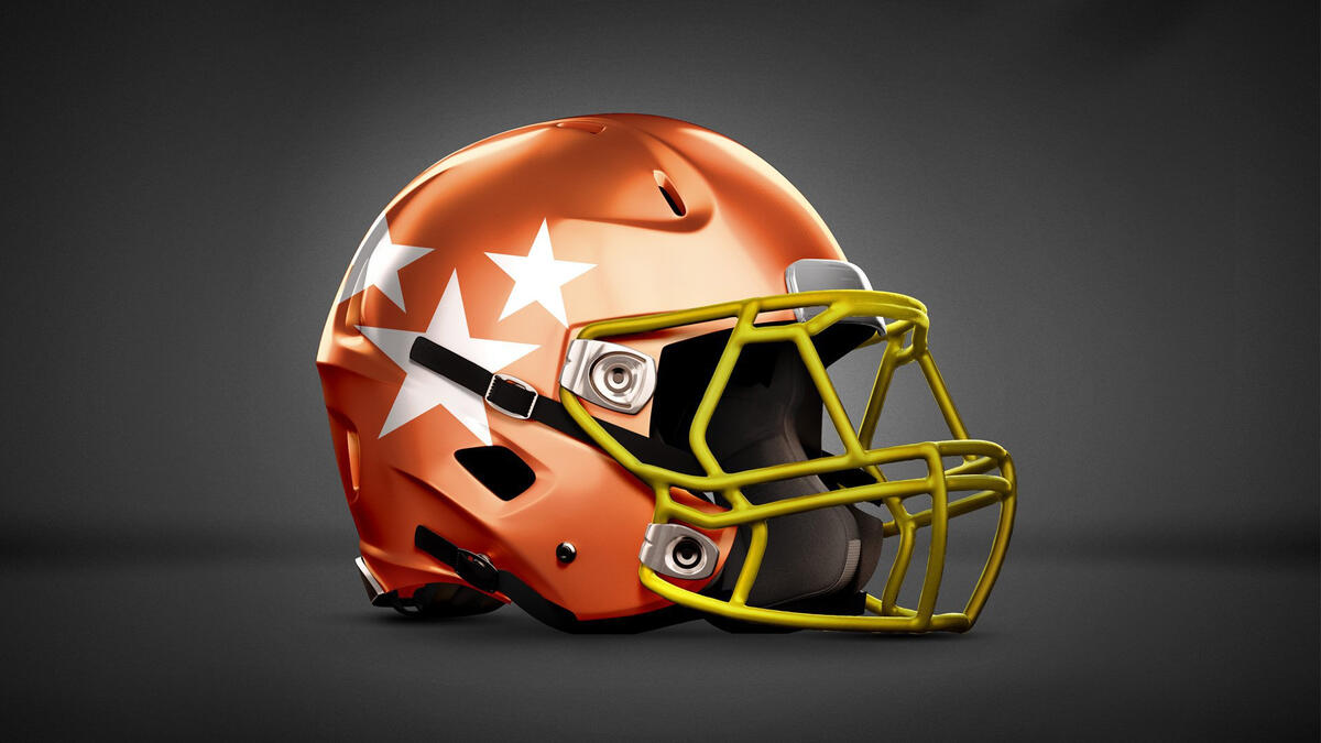 WWE-inspired football helmets: photos