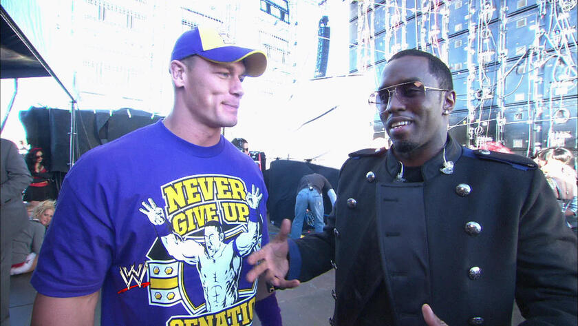 "John Cena speaks with hip-hop legend Sean \u0022Diddy\u0022 Combs"