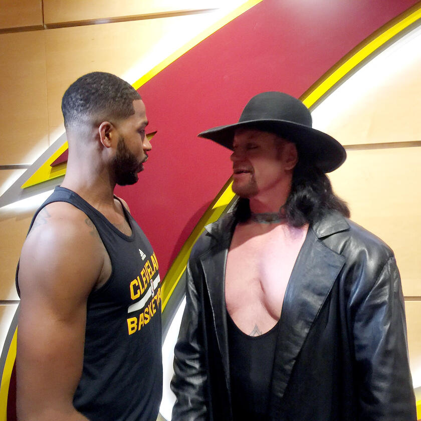 WrestleVotes on X: LeBron James wearing an Undertaker shirt today, prior to  tonight's game 5 of the #NBAFinals. #WWE  / X