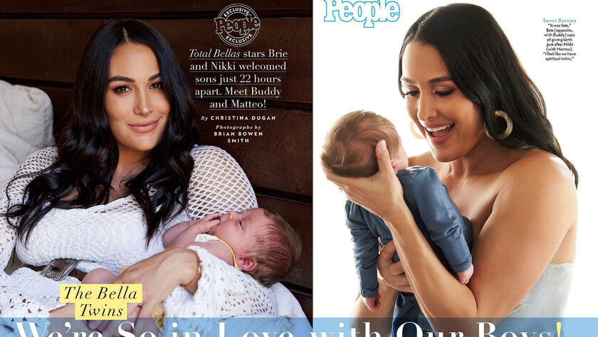 Nikki and Brie Bella introduce their new babies born a day apart