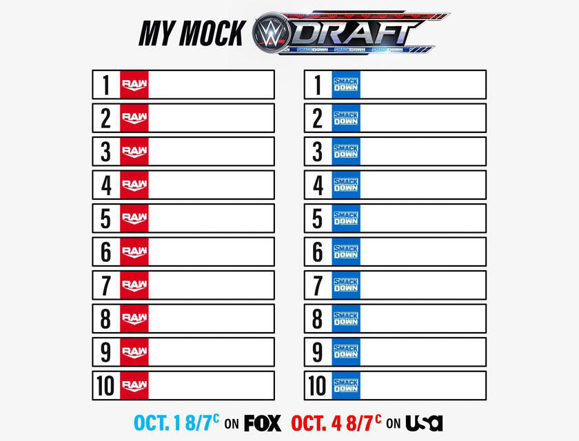 WWE on X: YOU DECIDE! Make your own mock #WWEDraft by selecting the first  