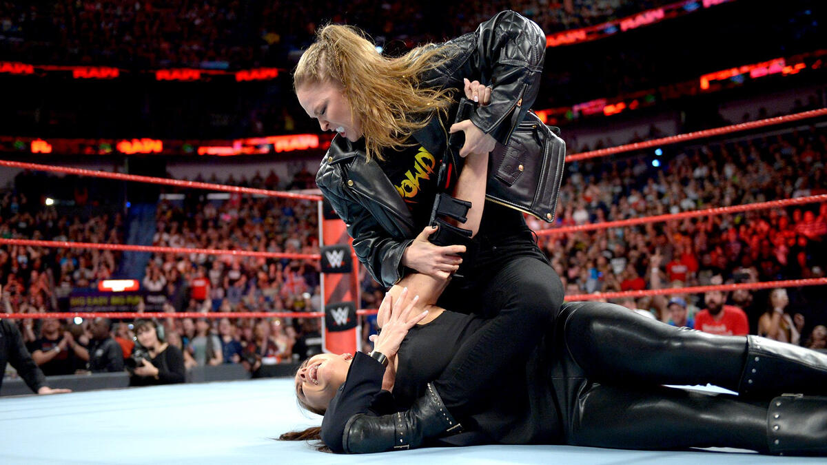 Ronda Rousey puts Stephanie McMahon in an Armbar: Raw April 9, 2018 | WWE