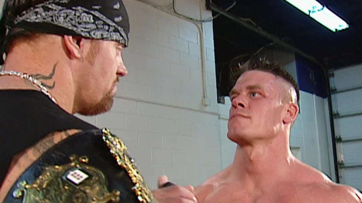 John Cena Cant Believe He Just Shook The Undertakers Hand Smackdown June 27 2002 Wwe