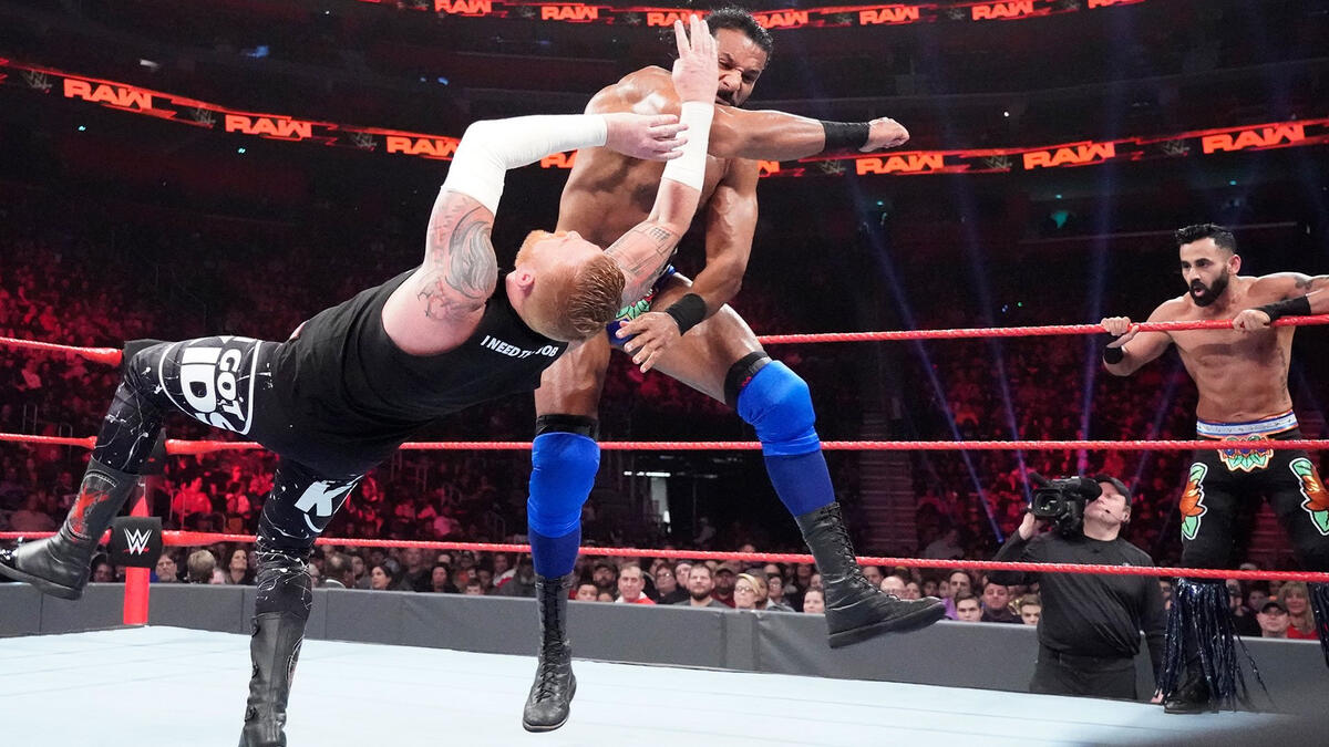 Heath Slater & Rhyno Vs. Jinder Mahal & The Singh Brothers - 2-on-3 