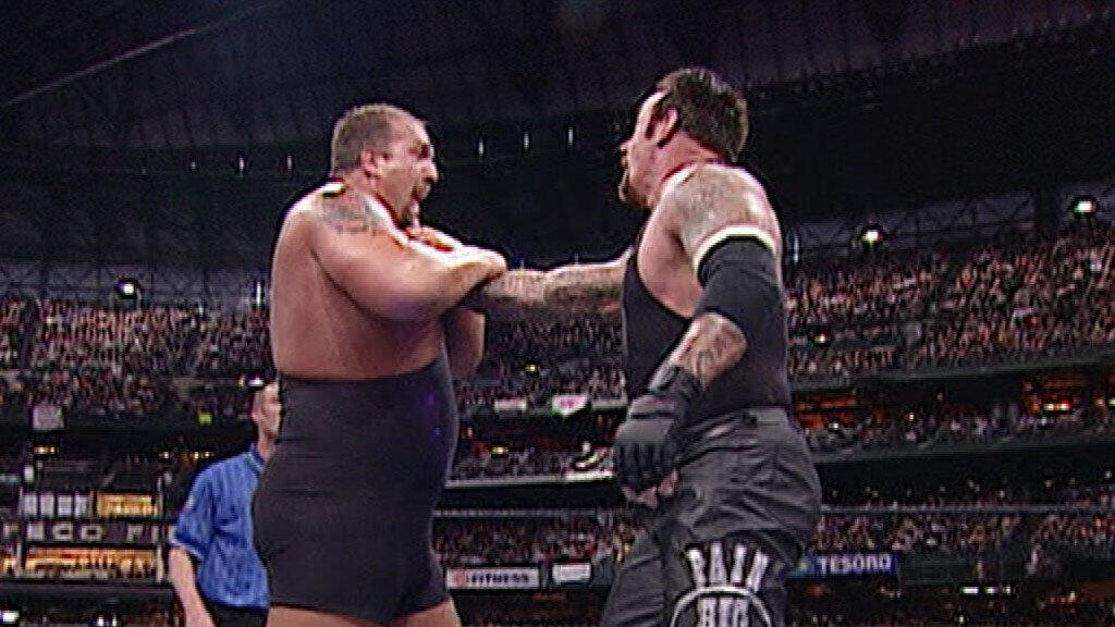 The Undertaker Vs A Train Big Show WrestleMania Handicap Match WWE