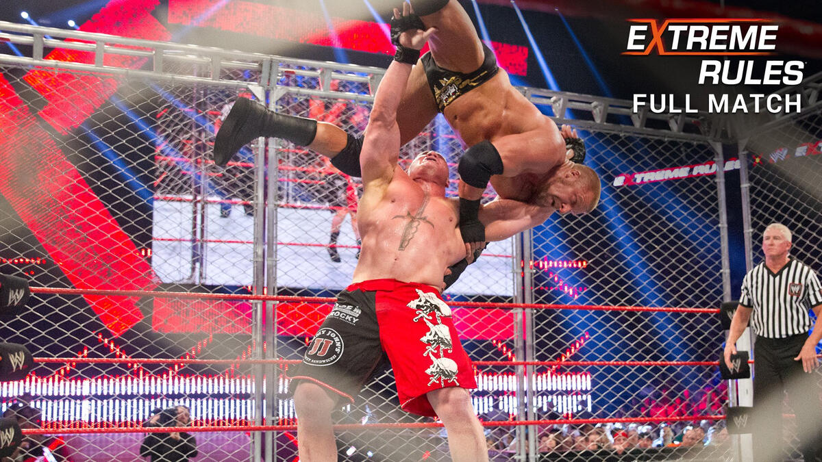 Triple H vs. Brock Lesnar - Steel Cage Match: Extreme Rules 2013 (Full ...