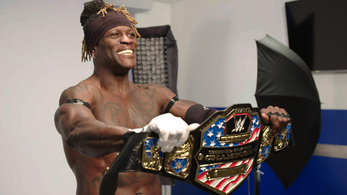 RTruth poses for his first photoshoot as United States Champion WWE