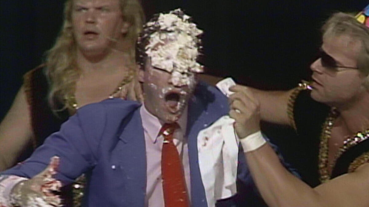 Jim Cornette gets cake in the face: NWA World Championship Wrestling ...