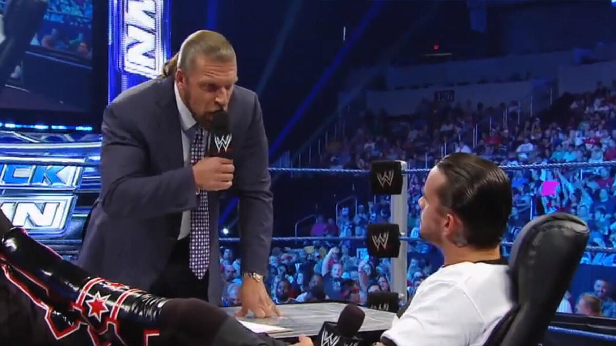 SmackDown: The CM Punk and Triple H Night of Champions contract signing ...