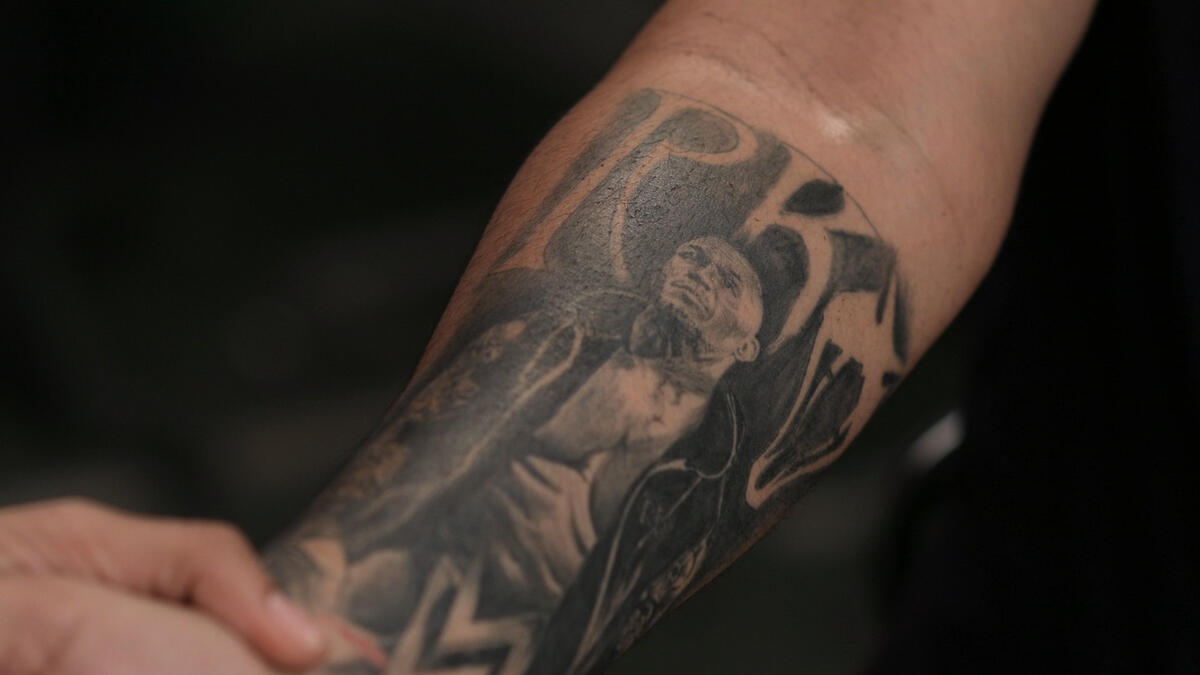 randy orton skull sleeve tattoos