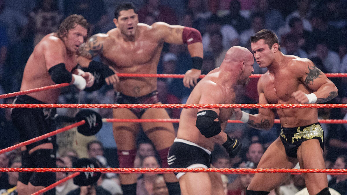 Goldberg Vs Evolution Handicap Match Raw Nov 17 2003 Wwe