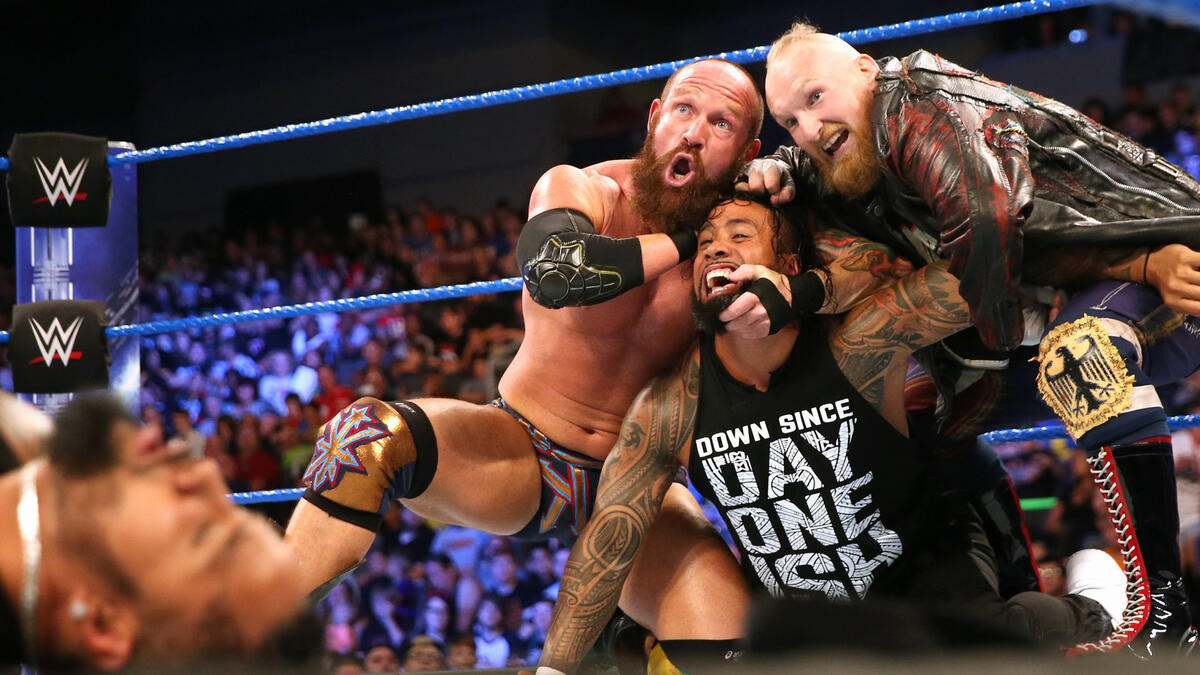 SAnitY wreak havoc on The Usos in their debut: SmackDown LIVE, June 19 ...