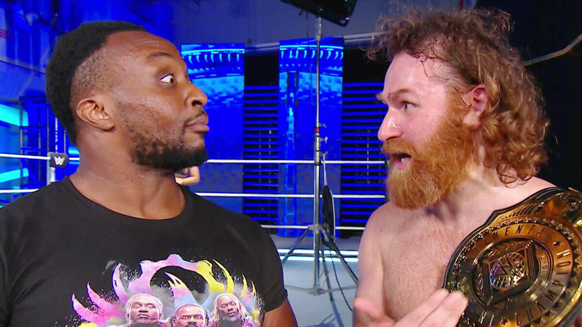 Big E Holds An Intense Handshake With Sami Zayn For 10 Seconds Smackdown Nov 27 2020 Wwe