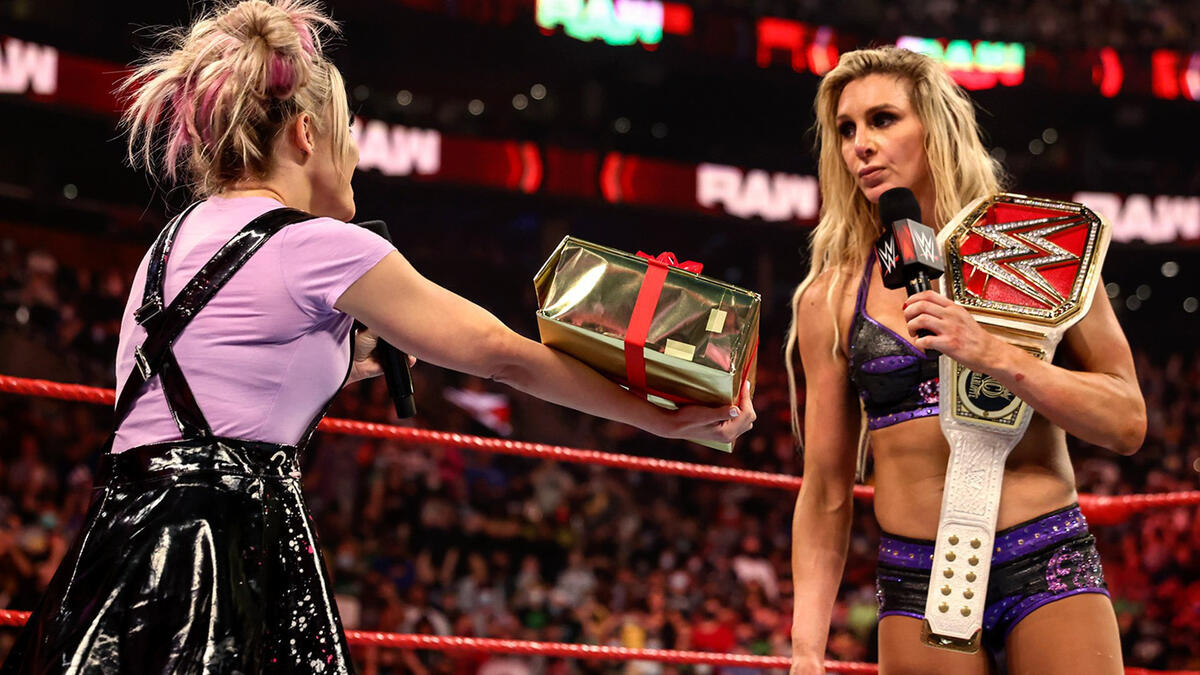 Alexa Bliss Gifts Charlotte Flair Her Very Own Doll Raw Sept 13