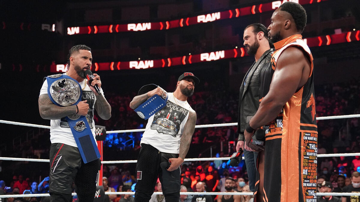 The Usos spark tension between Big E and Drew McIntyre: Raw, Oct. 11 ...