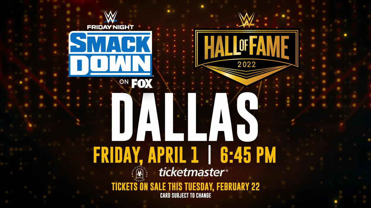 Special 2-for-1 SmackDown + WWE Hall of Fame tickets on sale this ...