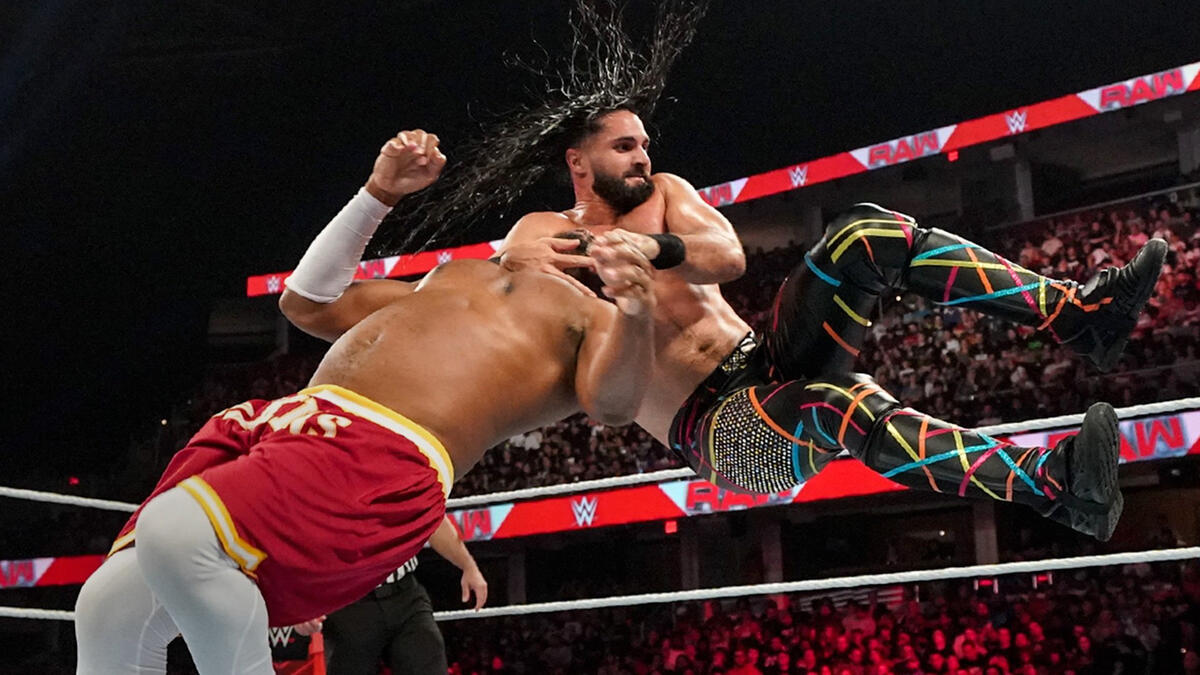 Angelo Dawkins vs. Seth “Freakin” Rollins Raw, Aug. 8, 2022 WWE