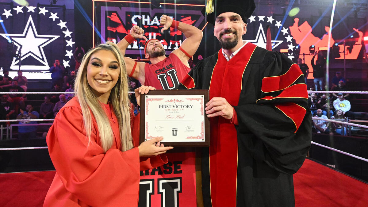 Chase U holds an award ceremony for Thea Hail WWE NXT, Jan. 24, 2023 WWE