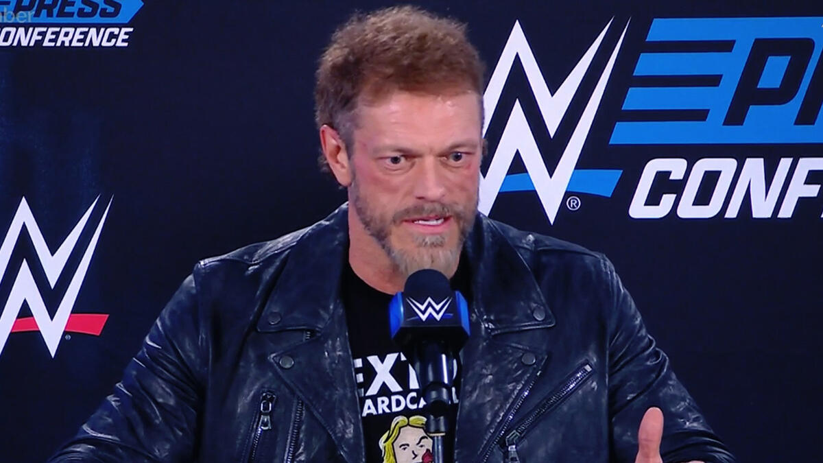 Edge Seemingly Accepts Austin Theorys Us Title Open Challenge Wwe Elimination Chamber Press 3687