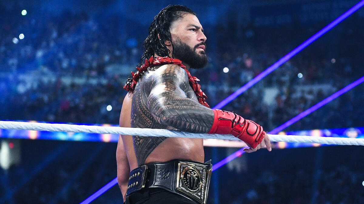 Roman Reigns makes his epic SummerSlam entrance for Tribal Combat