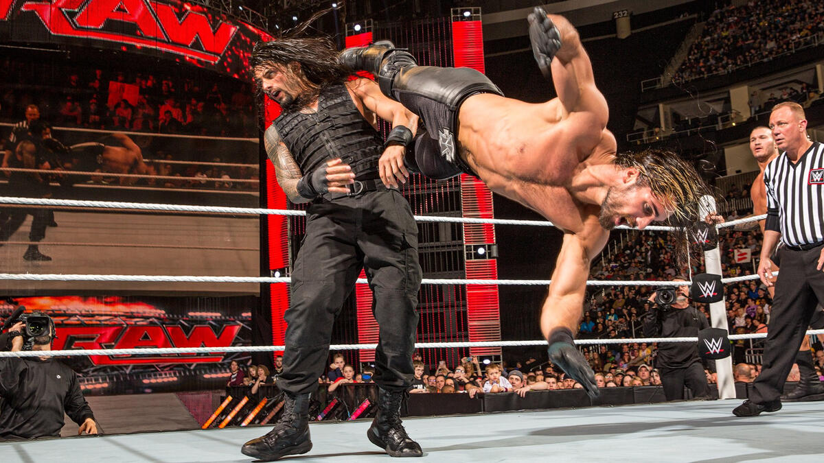 Roman Reigns vs. Randy Orton & Seth Rollins — Handicap Match: Raw ...