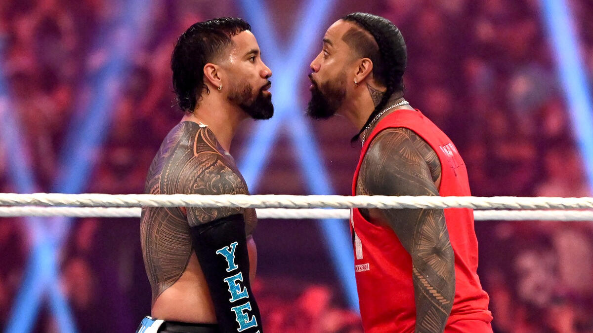 Jey and Jimmy Uso come facetoface in Royal Rumble Royal Rumble 2024
