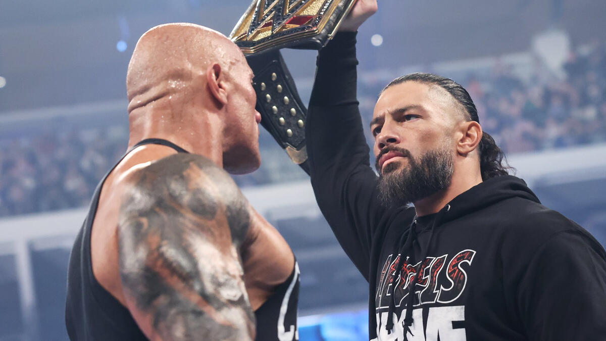 The Rock and Roman Reigns faceoff after SmackDown goes off the air