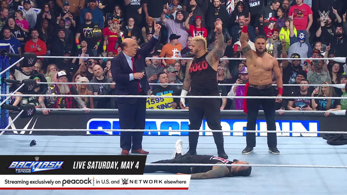 "FULL SEGMENT: Solo Sikoa and Tama Tonga unite to kick Jimmy Uso out of The  Bloodline: SmackDown, April 12, ..."