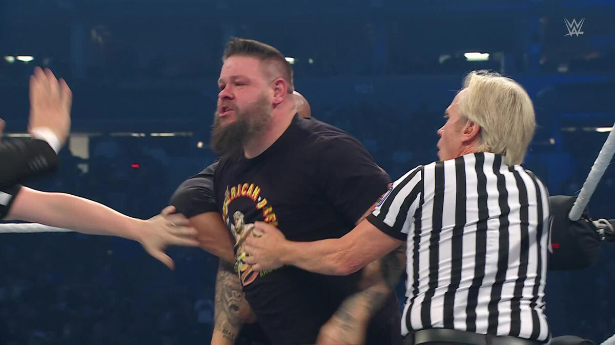 Kevin Owens attacks Cody Rhodes after Rhodes’ match SmackDown