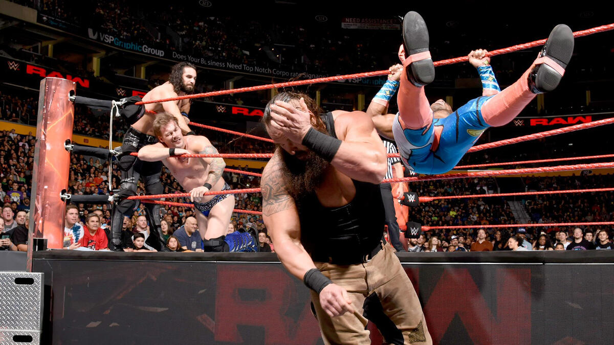 Seth Rollins, Chris Jericho & Braun Strowman def. Raw Tag Team ...