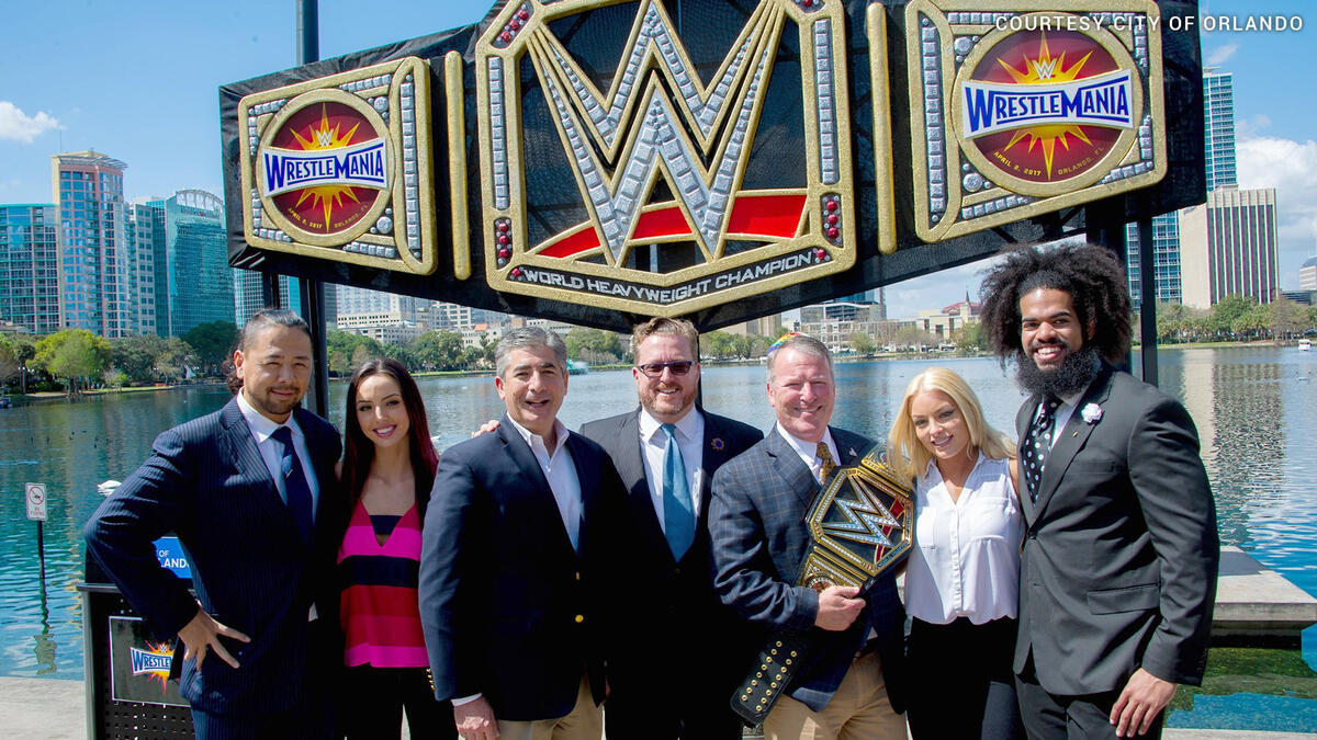 WWE unveils giant WWE Championship in Orlando photos WWE