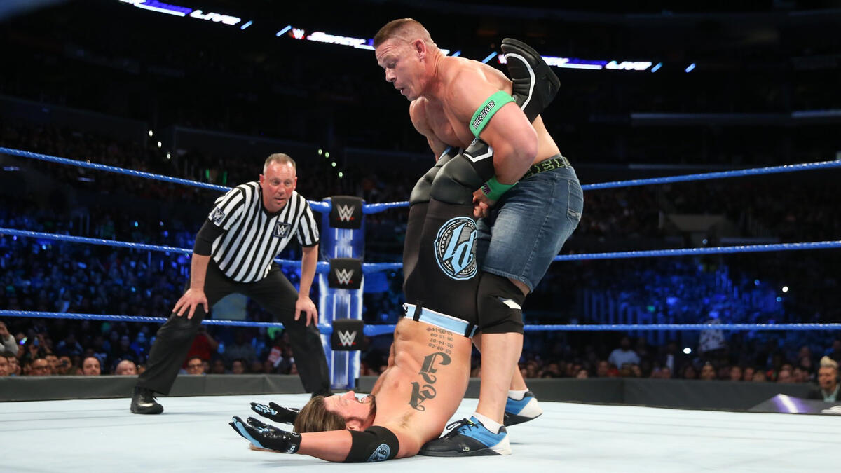 John Cena def. AJ Styles to be added to the WWE Title Match at WWE ...