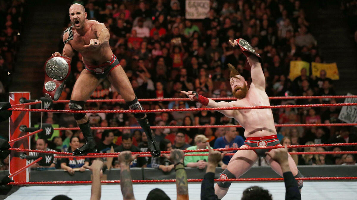 Raw Tag Team Champions Cesaro And Sheamus Def Titus Worldwide 2 Out Of 3 Falls Match Wwe