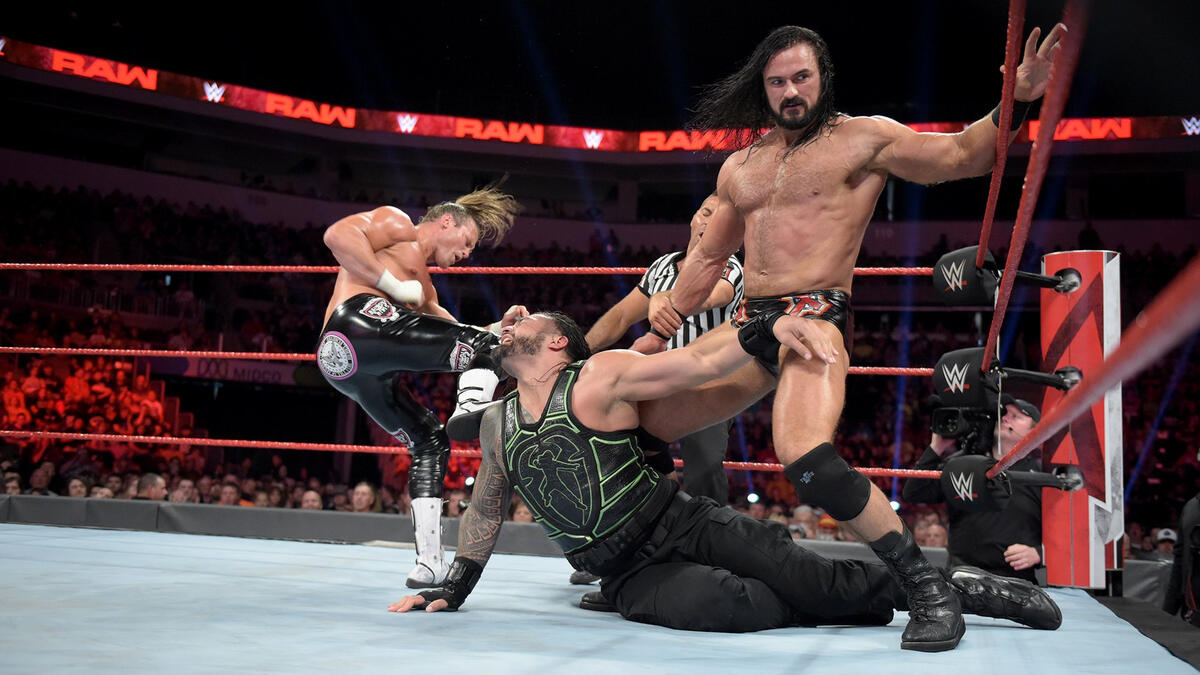 Roman Reigns And Seth Rollins Vs Dolph Ziggler And Drew Mcintyre Photos Wwe