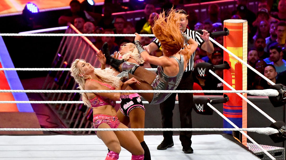 Charlotte Flair Def Carmella And Becky Lynch To Win The Smackdown Womens Championship Wwe