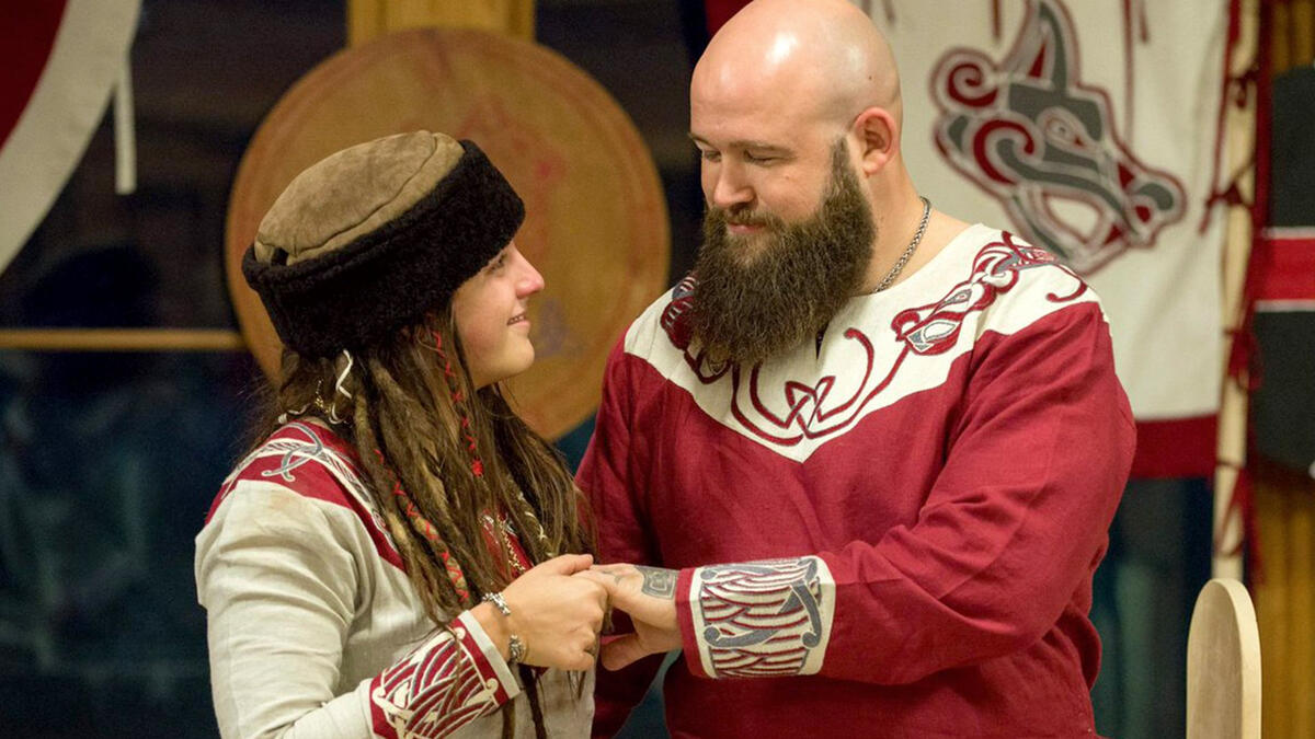 Sarah Logan and Rowe are married in Viking wedding | WWE