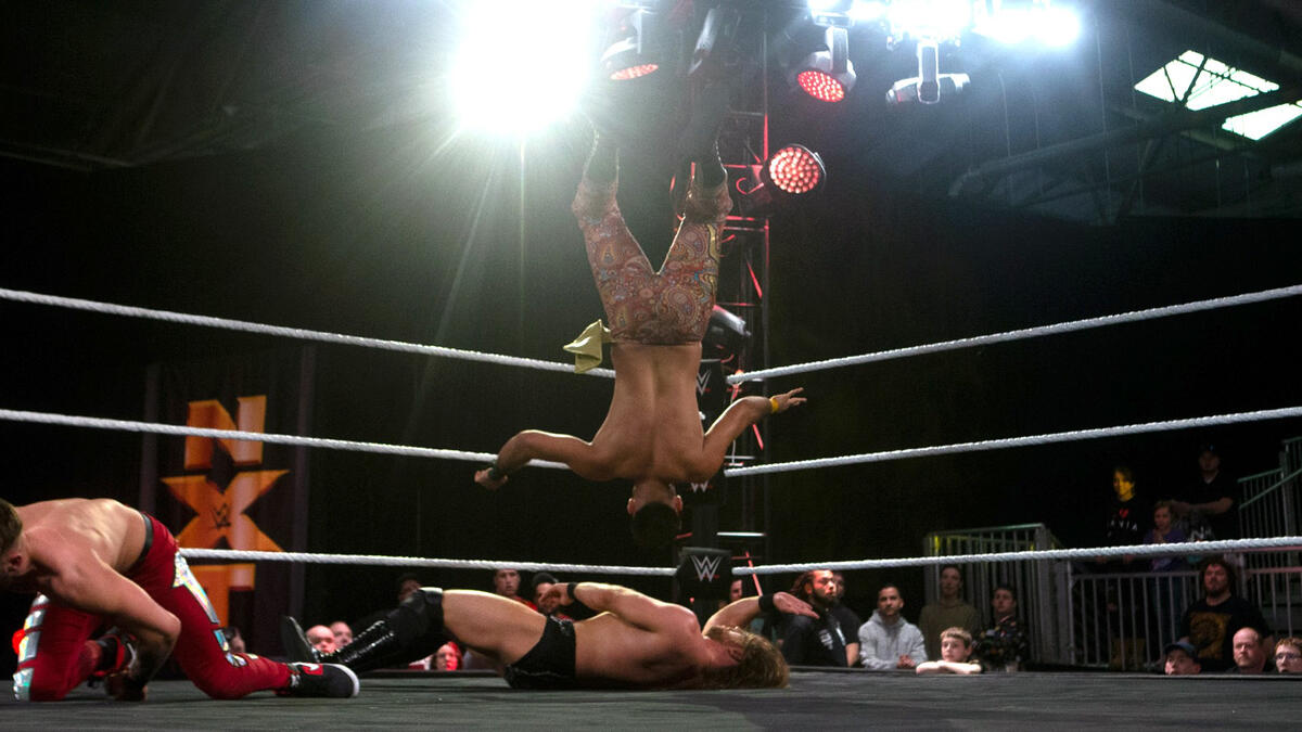 Amir Jordan  Kenny Williams def. NXT UK Tag Team Champions The Grizzled Young Veterans by Count 