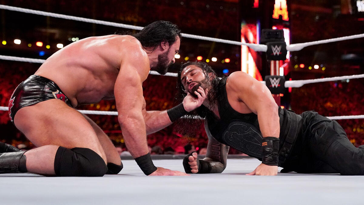 Roman Reigns vs. Drew McIntyre photos WWE