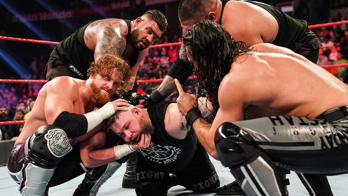 The O.C. attack Aleister Black: Raw, Feb. 24, 2020