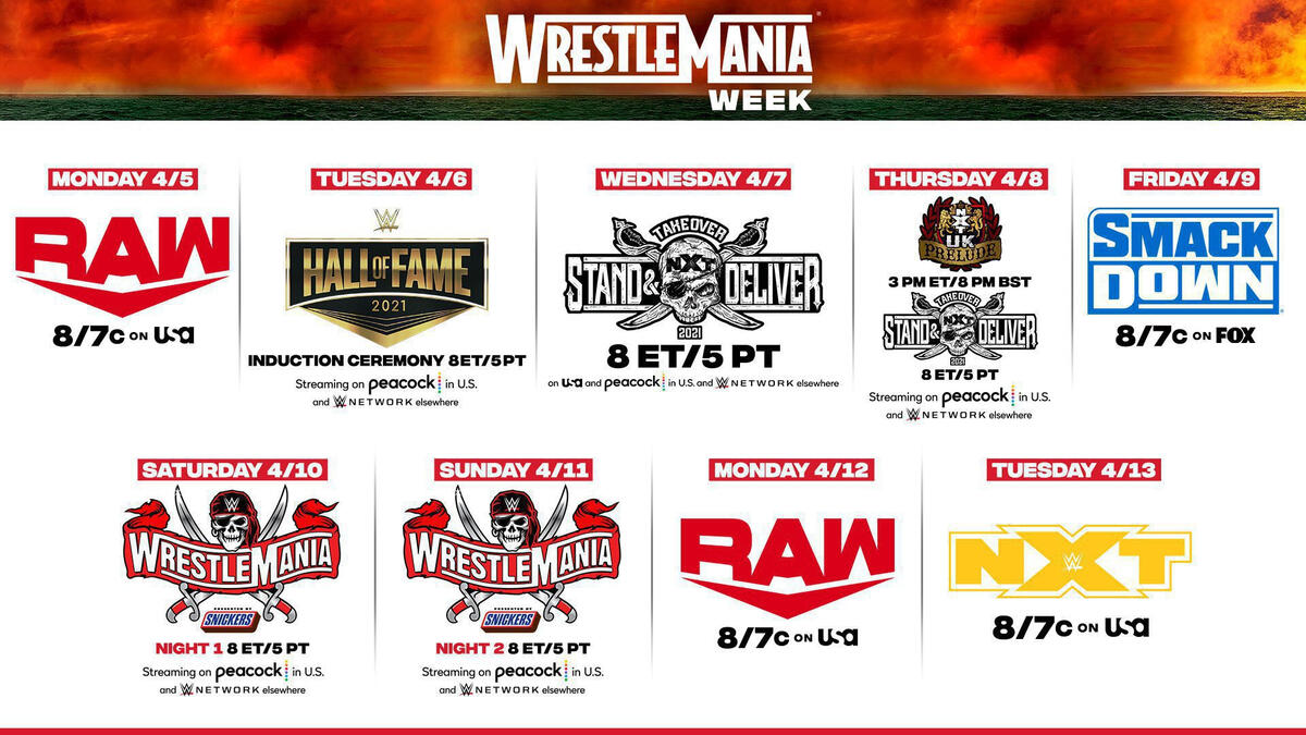 Wrestlemania Week Delivers Nine Straight Nights Of Programming Wwe