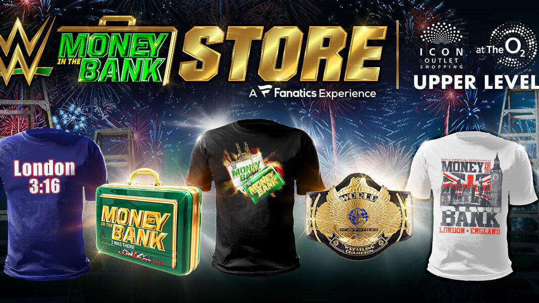 Grab the hottest WWE gear at the Money in the Bank Store in London! WWE