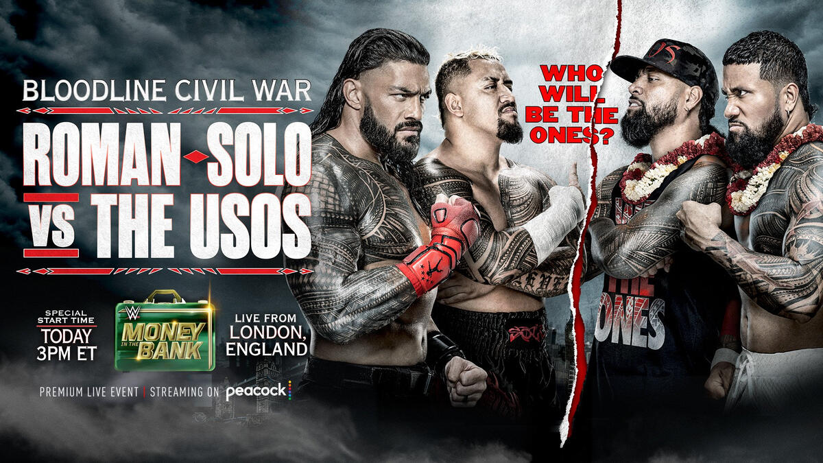 CIVIL WAR Roman Reigns & Solo Sikoa vs. The Usos WWE