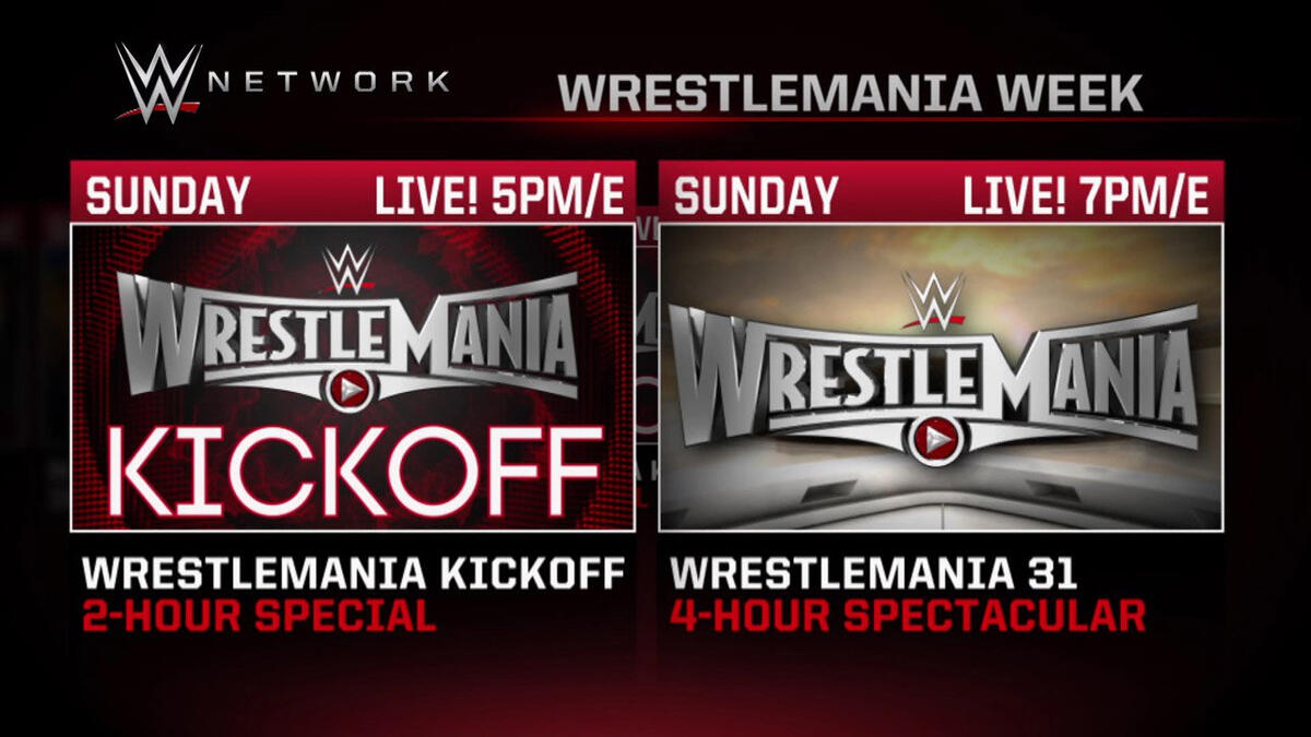 WrestleMania Week on WWE Network schedule WWE