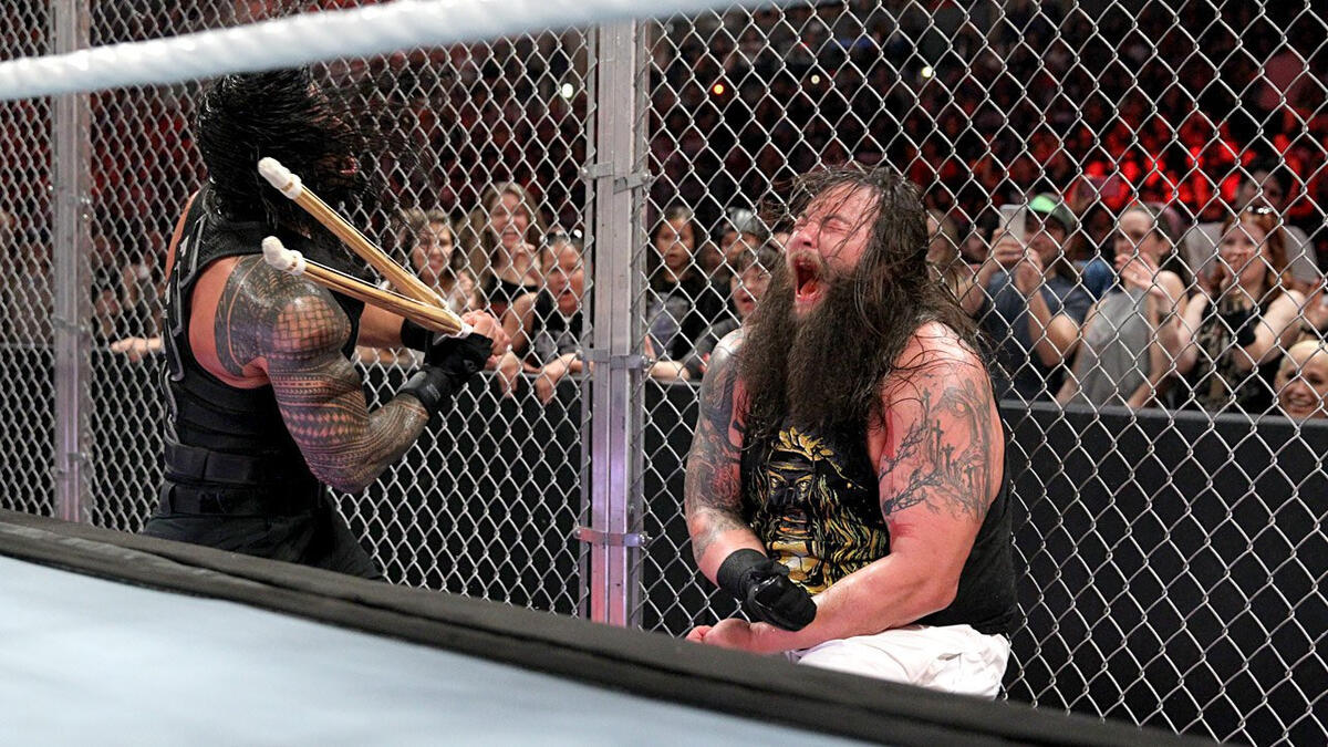 Roman Reigns vs. Bray Wyatt Hell in a Cell Match photos WWE