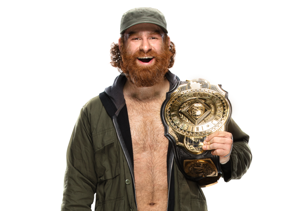 Sami Zayn's brand new gloriously bearded render as IC Champion r