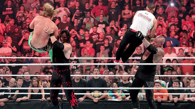 Undertaker And Kane Fight Off Their Attackers And Stand Tall Raw July 23 12 Wwe
