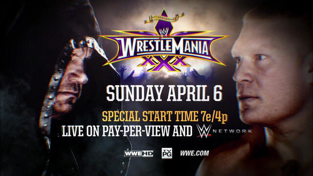 brock lesnar vs undertaker wrestlemania 30 poster