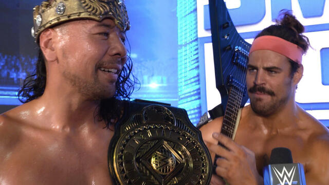King Nakamura Celebrates His WWE Intercontinental Title Win